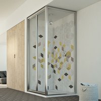 Idralite - Duschkabine mit Falttür Klarglas h 198 mod. Urban Duo 75x90 Öff. 75 cm von IDRALITE