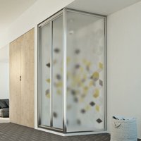 Duschkabine mit Falttür Strukturglas h 198 mod. Urban Duo 75x90 Öff. 75 cm von IDRALITE