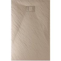 Duschtasse taupe Stein-Effekt mod. Blend 80x90 cm rechteckig von IDRALITE