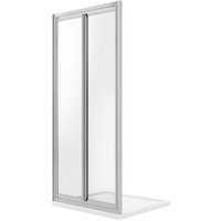 Duschtür Saloon mit Doppel-Schwenktür Klarglas h 198 mod. West 90 cm von IDRALITE