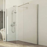Idralite - Duschwand Duschkabine in Klarglas 8 mm h 198 mod Walk in Corner 80x130 cm von IDRALITE