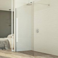 Duschwand in Klarglas 8 mm h 198 mod. Walk in Lato 70 cm von IDRALITE