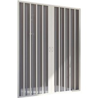 Faltduschtür aus pvc weiss h 185 mod. Flex mit zentraler Öffnung 110 cm von IDRALITE
