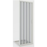 Faltwand Duschtür für Nische weiße pvc h 185 cm Mod. Giglio mit seitlicher Öffnung 140 cm von IDRALITE