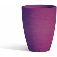 Tekcnoplast - Harz-Blumentopf mit Untersatz mod. Aloe rund ø 30 cm h 38 Violett von TEKCNOPLAST