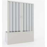 Idralite - Badewannefaltwand weiße pvc h 150 cm Mod. Ibisco mit zentraler Öffnung 140 cm von IDRALITE