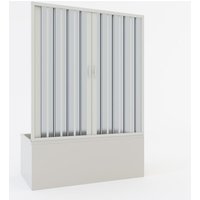 Idralite - Badewannefaltwand weiße pvc h 150 cm Mod. Ibisco mit zentraler Öffnung 150 cm von IDRALITE