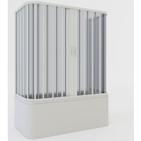 Idralite - Dreiseitige Badewanne-Kabine weiße pvc h 150 cm Mod. Tagete mit zentraler Öffnung 70x140x70 cm von IDRALITE