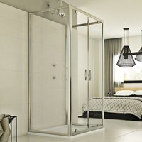Idralite - Duschkabine 3-seitig Klarglas h 198 mod. Cristal Trio 2 Türen 80x110x80 cm Idralite - Duschkabine 3-seitig Klarglas h 198 mod. Cristal Trio 2 Türen 80x110x80 cm von IDRALITE
