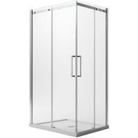 Duschkabine rechteckig mit anti-kalk h 200 mod. Prime Corner 110x120 cm linke Version von IDRALITE