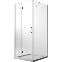 Idralite - Duschkabine schwenkbare Öffnung Klarglas mit anti-kalk h 190 mod. Flip Anta + Fisso 70x90 cm von IDRALITE