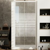 Duschtür Weiss mit Milchglas Streifen h 185 mod. Blanc 100 cm Duschtür Weiss mit Milchglas Streifen h 185 mod. Blanc 100 cm von IDRALITE