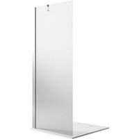 Idralite - Duschwand klarglas mit anti-kalk Behandlung h 190 mod Walk In Flip 66 cm von IDRALITE