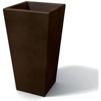 Kloris - Moderner Blumentopf rechteckig aus Harz mod. Egizio Liscio h 65 Bronze von KLORIS