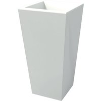 Kloris - Moderner Blumentopf rechteckig aus Harz mod. Egizio Liscio h 65 Weiss von KLORIS