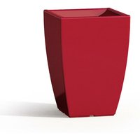 Tekcnoplast - Harz-Blumentopf eckig mod. Parodia 33x33 cm h 50 Rot von TEKCNOPLAST