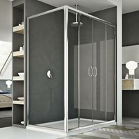 Schiebe-Duschkabine Klarglas h 185 mod. Replay Duo 2 Türen 75x120 cm von IDRALITE