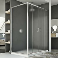 Schiebe-Duschkabine Strukturglas h 185 mod. Replay Duo 2 Türen 90x130 cm von IDRALITE