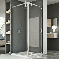 Schwenk-Duschkabine Klarglas h 185 mod. Sintesi Duo 1 Tür 75x100 Öff. 100 cm von IDRALITE