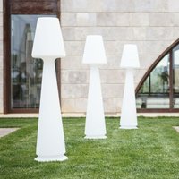 Gartenlampe leutchtend Lanterne Bodenlanterne mit led rgb aus harz mod. Chloe von TEKCNOPLAST