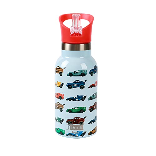 IDRINK® - Botella térmica revolucionaria KIDS CARS, 2 paredes, botella de acero inoxidable capacidad 350 ml KIDS CARS von IDRINK