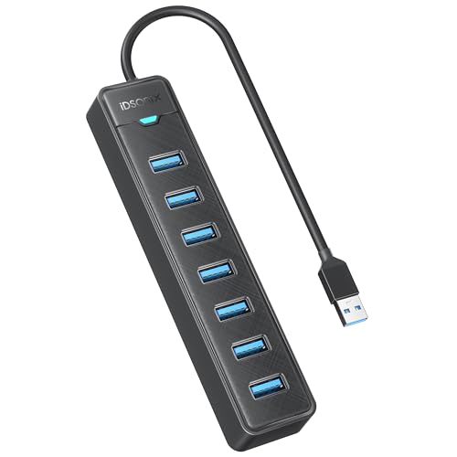 iDsonix 7 Ports USB Hub 3.0, USB Verteiler Multiport Adapter with 5Gbps Data hub for PC, Laptop, USB Flash Drives, Mobile HDD, and More iDsonix 7 Ports USB Hub 3.0, USB Verteiler Multiport Adapter with 5Gbps Data hub for PC, Laptop, USB Flash Drives, Mobile HDD, and More von IDSONIX SMART INTERACTIVE