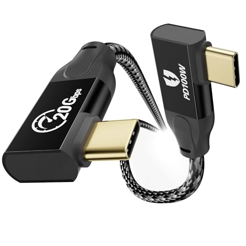 iDsonix USB C auf USB C Kabel 100W (20Gbps) USB C Kabel 3.2 Gen 2x2 mit 4K Videoausgang, kompatibel mit MacBook Pro Thunderbolt 3, iPad Pro (0.5M, Doppelt rechtwinklig) iDsonix USB C auf USB C Kabel 100W (20Gbps) USB C Kabel 3.2 Gen 2x2 mit 4K Videoausgang, kompatibel mit MacBook Pro Thunderbolt 3, iPad Pro (0.5M, Doppelt rechtwinklig) von IDSONIX SMART INTERACTIVE