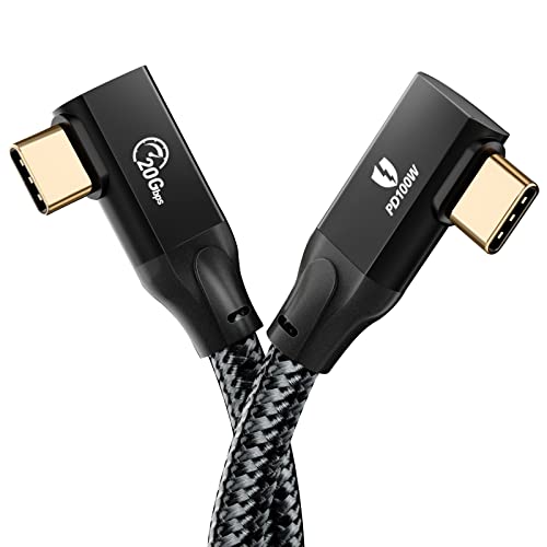 USB-C auf USB C Kabel rechtwinklig, iDsonix 3.2 Gen 2 USB-C Kabel 100W - 4K 60HZ Videoausgang 20Gbps Typ C Datumsübertragungskabel Schnellladekabel für MacBook Pro, iPad Pro, Samsung von IDSONIX SMART INTERACTIVE