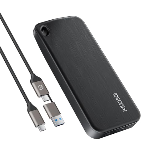 iDsonix Portable SSD 2TB Externe Festplatte, USB 3.2 GEN 2 bis zu 1000 MB/s Externes Solid State Drive mit 2-in-1 USB-C-Kabel Kompatibel mit Xbox, PS5, Mac, PC, Laptop, Kamera (i10PRO) von IDSONIX SMART INTERACTIVE