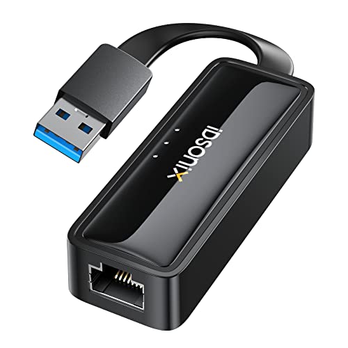 iDsonix USB Ethernet Adapter, USB 3.0 auf 10/100/1000 LAN Netzwerkadapter RJ45 Gigabit Ethernet Konverter Kompatibel mit Nintendo Switch, MacBook, Surface Pro, Laptop, PC mit Windows/Mac OS/Linux von IDSONIX SMART INTERACTIVE
