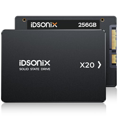 iDsonix SATA SSD 256GB 2,5 Zoll SSD Festplatte Intern, 480MB/s Lesen, 420MB/s Schreiben, mit 3D NADA Flash & Datenschutz, Ideal für Laptop, Desktop(PC), X20 iDsonix SATA SSD 256GB 2,5 Zoll SSD Festplatte Intern, 480MB/s Lesen, 420MB/s Schreiben, mit 3D NADA Flash & Datenschutz, Ideal für Laptop, Desktop(PC), X20 von IDSONIX SMART INTERACTIVE