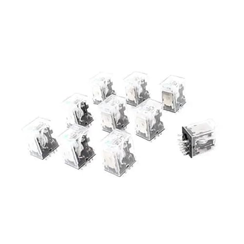 10 Pcs HH54PL DC 12V Coil 4PDT Green LED Light Purpose Power Relay von IDUTQUMW