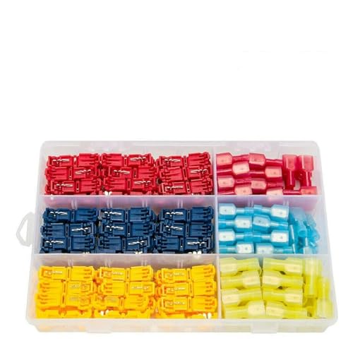 300 PCS Insulated 22-10AWG T-Taps Quick Splice Wire Connectors Spade Terminal Kit von IDUTQUMW