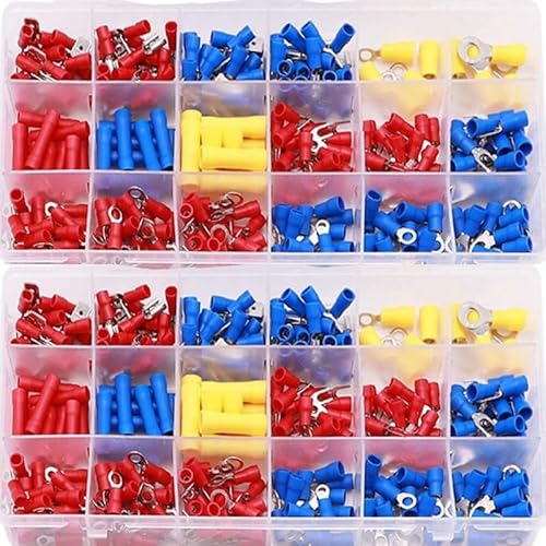 300pcs Crimp Spade Terminal Assorted Electrical Wire Cable Connector Kit Crimp Spade Insulated Ring Fork Spade Butt Set 300pcs Crimp Spade Terminal Assorted Electrical Wire Cable Connector Kit Crimp Spade Insulated Ring Fork Spade Butt Set von IDUTQUMW