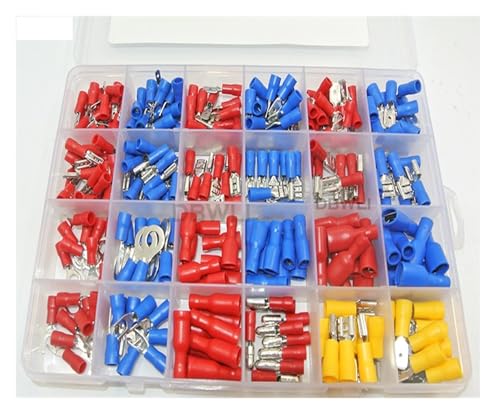 320Pc Assorted Full Insulated Electrical Wire Terminals Crimp Connector Spade Butt Ring Fork Set #8#10 1/4 2.8mm 4.8mm 6.3mm 320Pc Assorted Full Insulated Electrical Wire Terminals Crimp Connector Spade Butt Ring Fork Set #8#10 1/4 2.8mm 4.8mm 6.3mm von IDUTQUMW