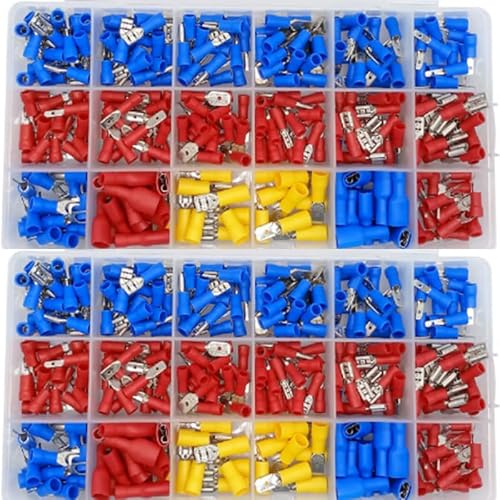 330PCS Crimp Spade Terminal Assorted Electrical Wire Cable Connector Kit Crimp Spade Insulated Ring Fork Spade Butt Set 330PCS Crimp Spade Terminal Assorted Electrical Wire Cable Connector Kit Crimp Spade Insulated Ring Fork Spade Butt Set von IDUTQUMW