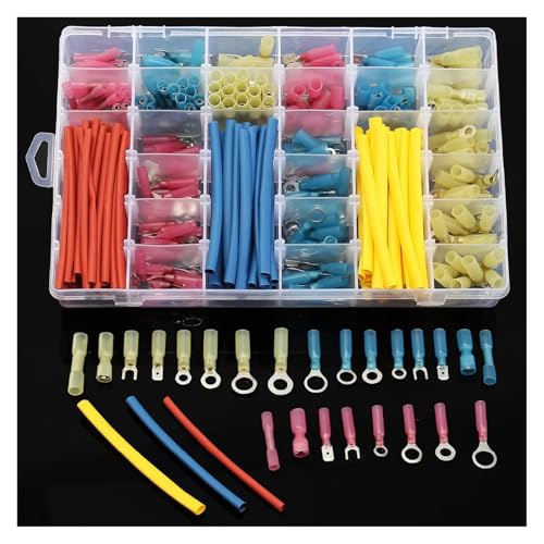 400Pcs Car Wire Electrical Set 255pcs Terminal Connectors With 145pcs 2:1 Heat Shrink Tube RSFR Heatshrink Wire Wrap Cable Kit von IDUTQUMW