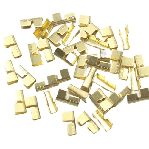 50pcs 6.3mm Car Wiring Harness Terminal Connectors Copper Joint Terminals for 0.75-2.5mm2 cable etc. von IDUTQUMW