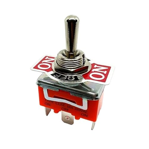 IDUTQUMW 1PC 1122C 15A 250VAC 12mm ON Off ON SPDT 3 Terminal Solder Pins Self-Locking Power Rocker von IDUTQUMW