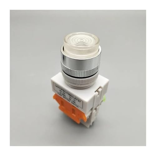 IDUTQUMW 1PC 22mm LAY37-11DN Self-Reset Push Button Switch with Light 10A/660V White 48V von IDUTQUMW