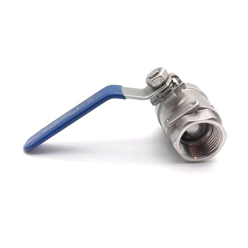 IDUTQUMW 1pc 3/8" 304 Stainless Steel Two-Piece Ball Valve BSPT Internal Thread Full Bore Valve von IDUTQUMW