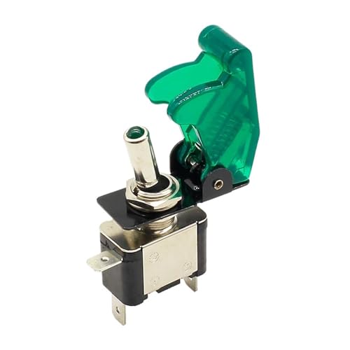 IDUTQUMW 1pcs Greed 12V 20A Racing Car Truck Boat Cover LED Push Button Rocker Toggle Switch Control+ dust Cover von IDUTQUMW