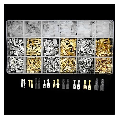IDUTQUMW 540Pcs 2.8/4.8/6.3mm Insulated Crimp Terminals Assortment Kit Seal Electrical Wire Connectors Crimp Terminal Connector von IDUTQUMW
