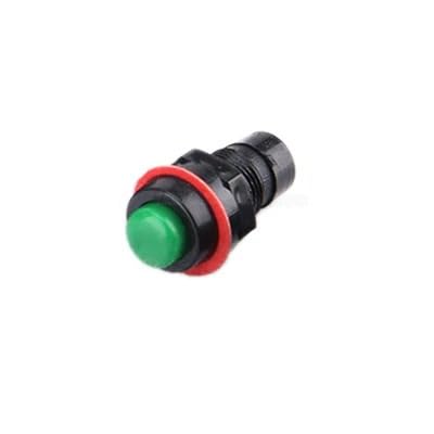 IDUTQUMW 6Pcs DS-211 2Pin Green Push Button Switch 10mm Self Locking Miniature 1A 125V 3A 250V von IDUTQUMW