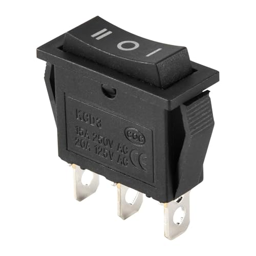 IDUTQUMW AC15A/250V 20A/125V 3 Pin SPDT ON-Off-ON 3 Position Snap Rocker Switch von IDUTQUMW