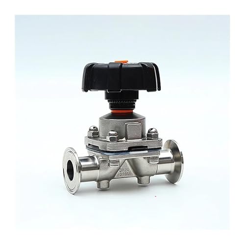 IDUTQUMW Fit 1" 25mm Pipe OD x 1.5" Tri Clamp Diaphragm Valve SUS 316L Stainless Steel for Homebrew Beer Brewing von IDUTQUMW