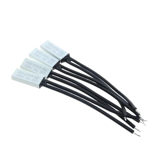 IDUTQUMW KSD9700 250V 5A Temperature Switch Thermal Control 40 45 50 55 60 65 70 75 80 85 90 95 100 105 110 120 125 Degree(50C,4 Pieces_Plastic 5A NC) von IDUTQUMW