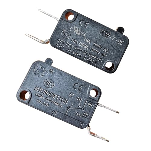 IDUTQUMW KW7-0E Automation Microswitches No Lever Short Plunger SPST Normally Close Switch 16A 2Pin, 6-Pack von IDUTQUMW
