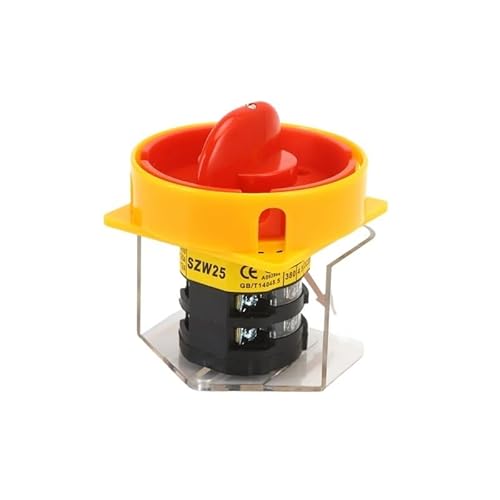 IDUTQUMW SZW25-80D/2GS 25A 2 Poles 8 Screw Off ON Power Cut-Off Padlock Master Control Rotary Cam Switch with Shell von IDUTQUMW