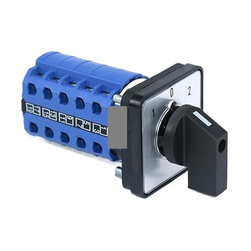 IDUTQUMW SZW26/LW26-20 5P ON Off ON 48mm Panel Double Power Switching Cam Switch 3-Positions for 20A Machine von IDUTQUMW